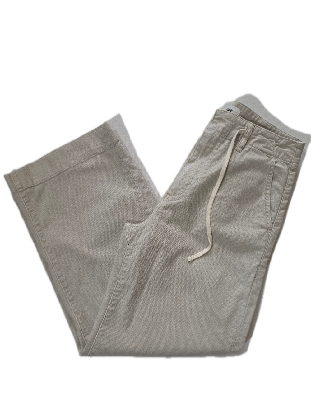 Paige Pants Womens 28 Beige Arellia Ankle Twill Relaxed Drawstring Pockets